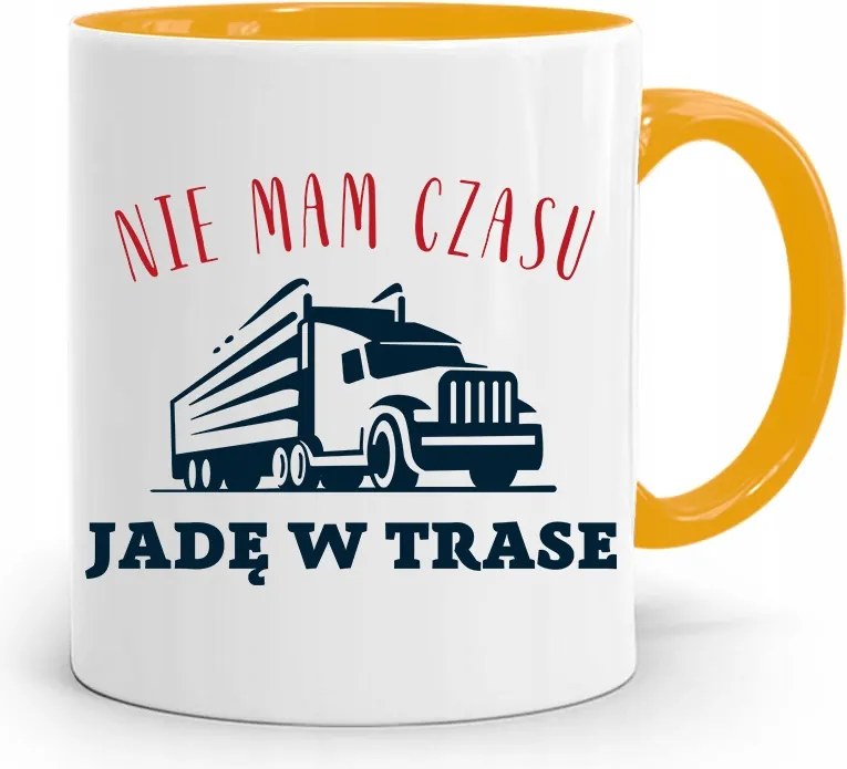 Kamionsofőrnek Tira Sárga Ajándék Bögre fényképes nyomattal