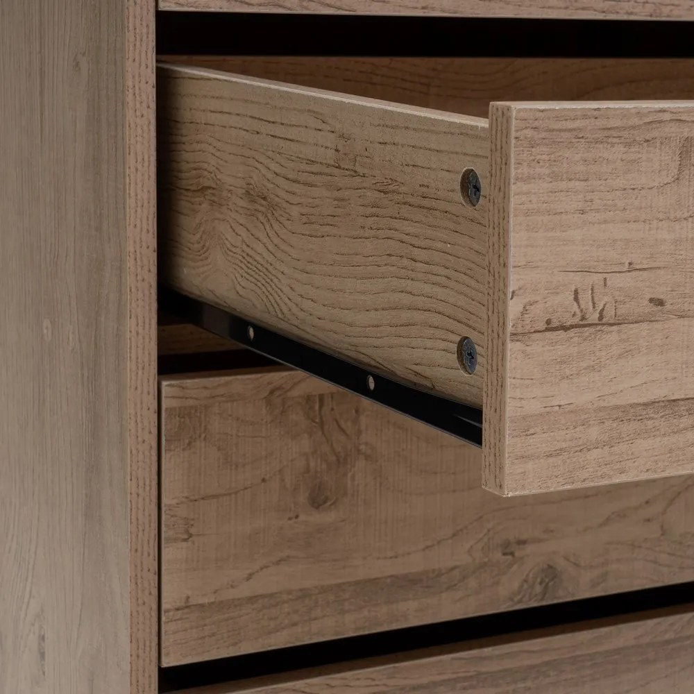 Natúr színű nyitott moduláris szekrény tölgyfa dekorral 60x180x45 cm Modular – Casa Selección