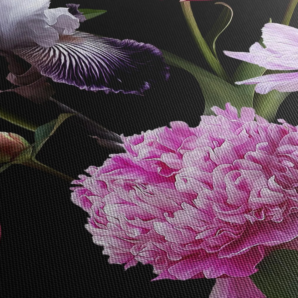 Kép - Virágok illusztrációja (120x50 cm)