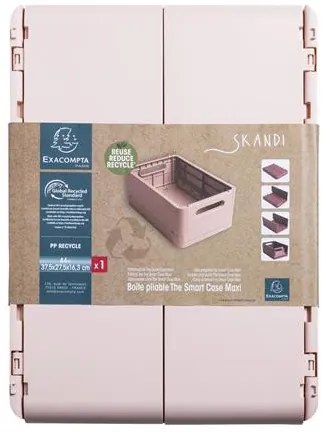 Tárolódoboz, A4+, összecsukható, EXACOMPTA Skandi, nude (EX27231D)