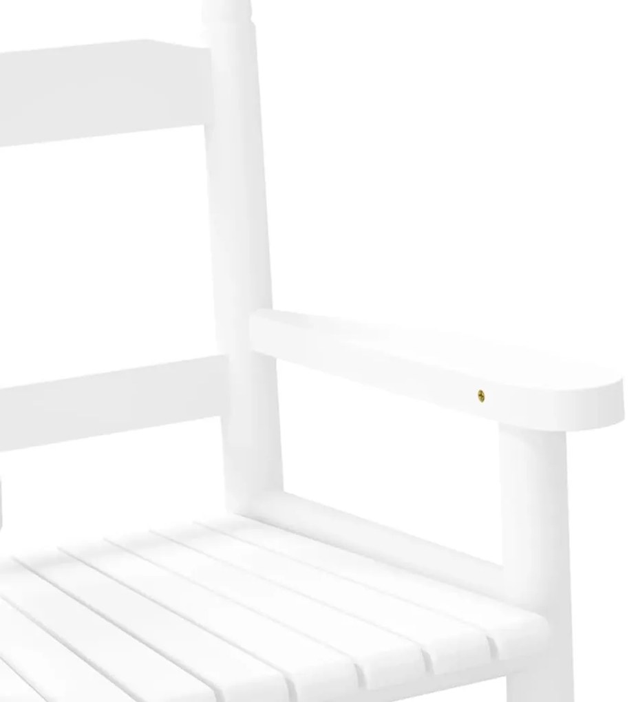 vidaXL fehér tömör nyárfa gyerekhintaszék