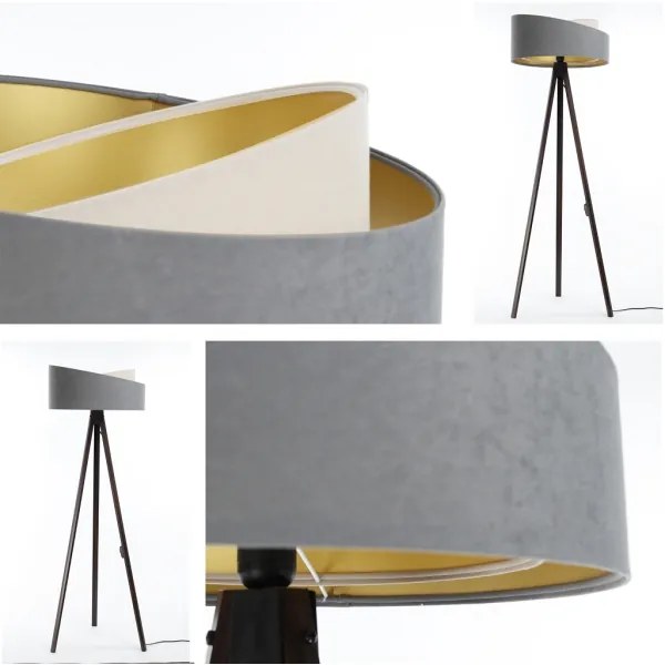 Állólámpa GALAXY 1xE27/60W/230V szürke/wenge