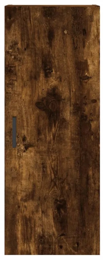 füstös tölgy színű szerelt fa magasszekrény 34,5x34x180 cm
