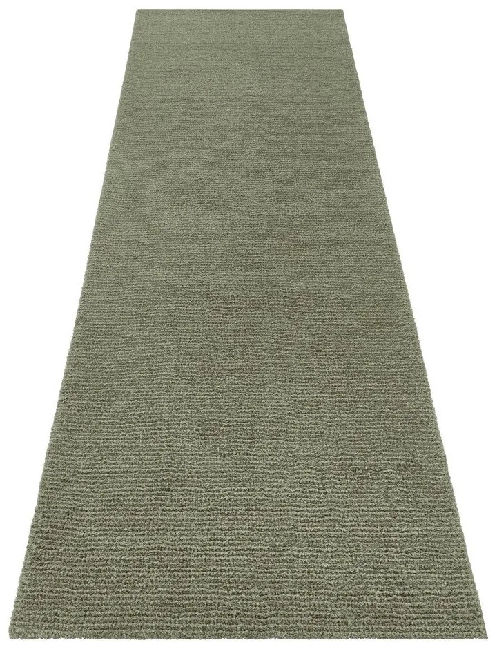 Supersoft sötétzöld szőnyeg, 80 x 250 cm - Mint Rugs