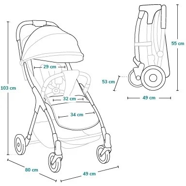 Lionelo - Sport babakocsi JULIE ONE Golden Moments