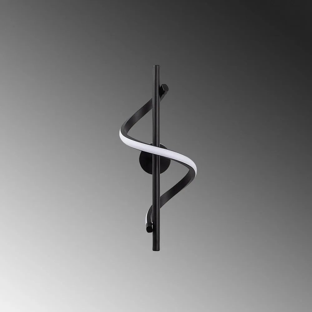 Fekete LED fali lámpa ø 7 cm Likma – Opviq lights