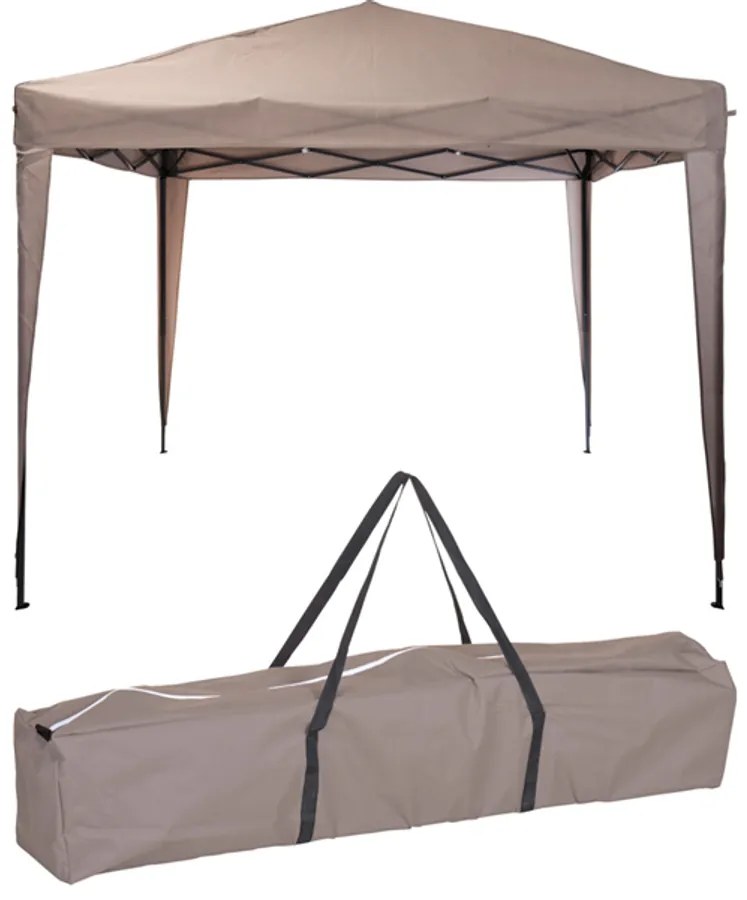 ProGarden Easy-Up 3 x 3 m-es stabil acélvázas pavilon, hordtáskával, UPF30+, Beige
