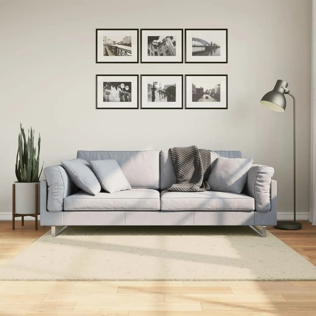 HUARTE krémszínű rövid szálú puha és mosható szőnyeg 160x160 cm