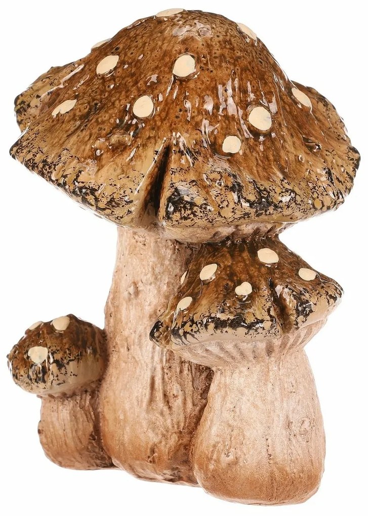 Őszi dekoráció Gomba, 13 x 10 x 14 cm, polirezín