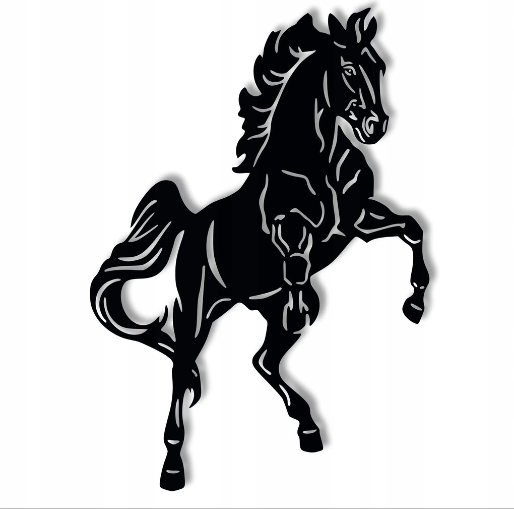 Fali dekoráció Ló 70x49 áttört panel 3d Kép