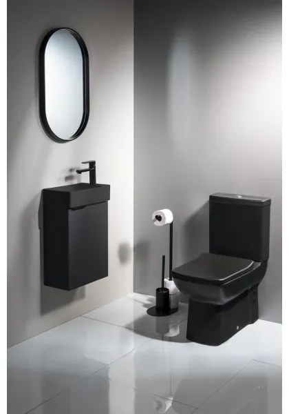 Aqualine - Toalettpapír és WC kefe tartó SAMBA fekete