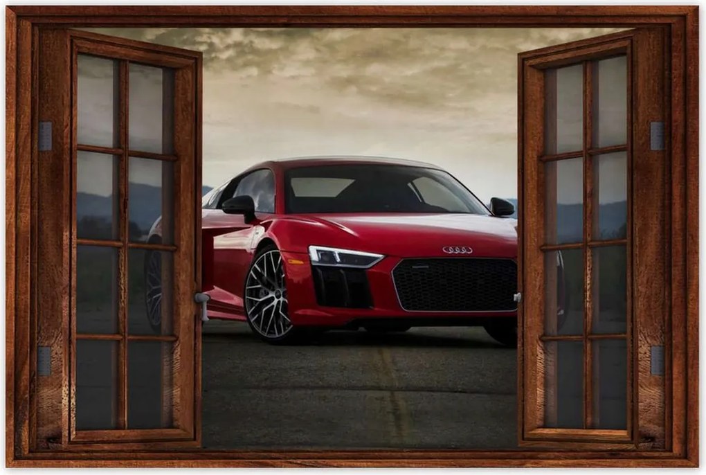 Poszterek 120x80 Piros Audi Autó