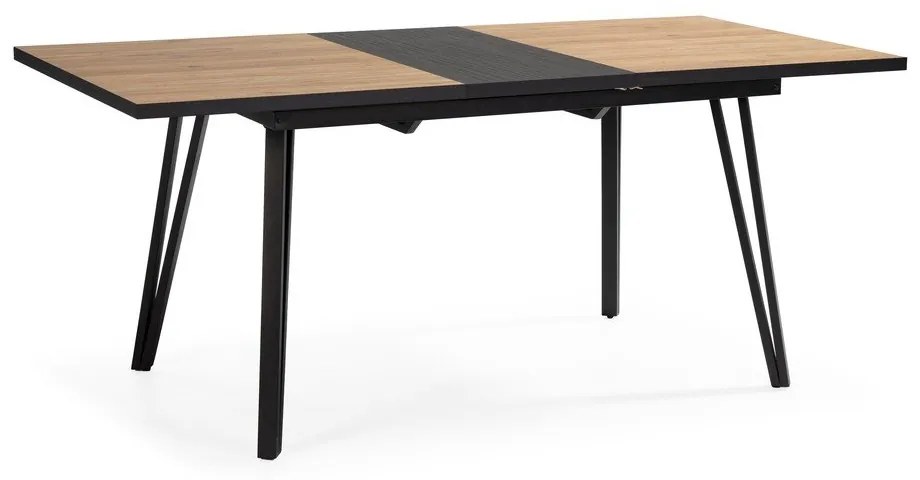 Étkezőasztal tölgyfa dekoros asztallappal 90x140 cm Cleo – Marckeric