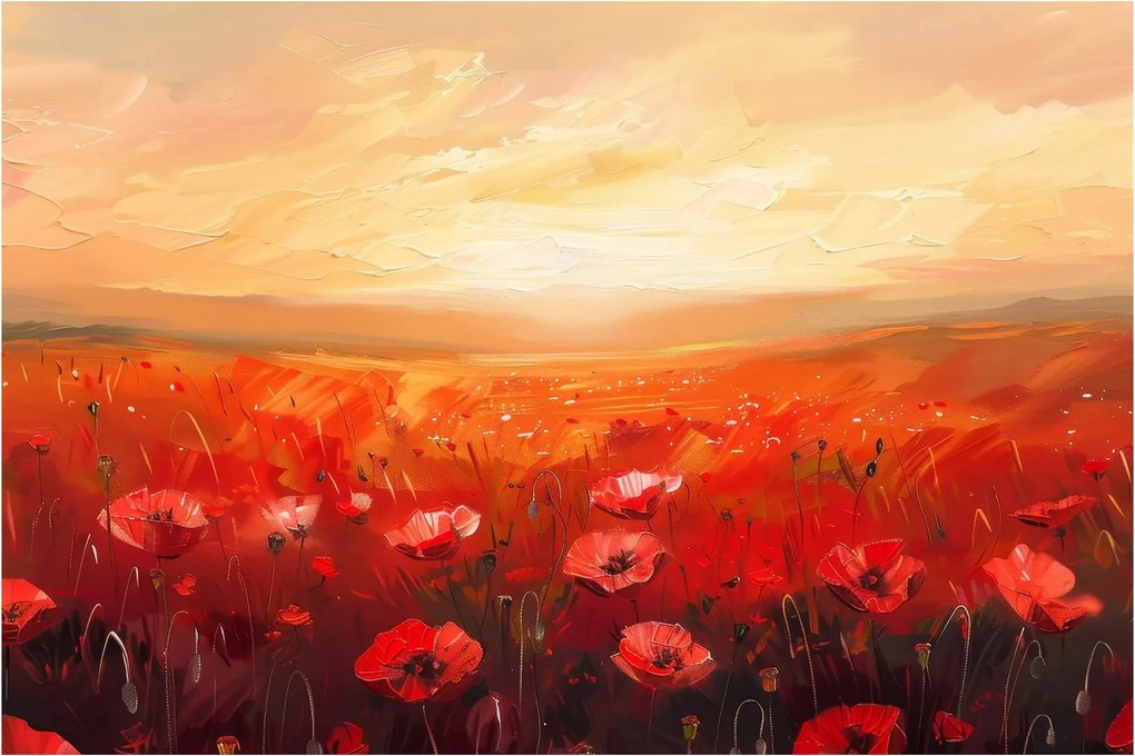 Kép - Mező pipacsok (90x60 cm)