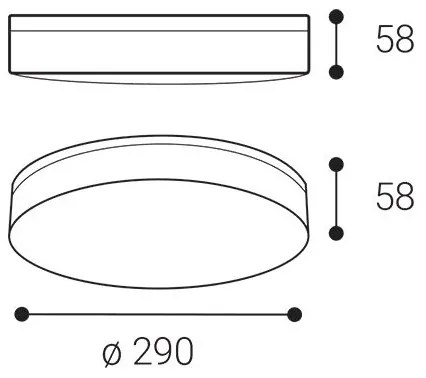 LED2 - LED fürdőszobai világítótest YPSO, 22W, 230V, 3000/4000K, IP54, Ø 29 cm, fehér