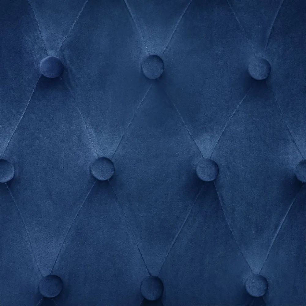 Kék magas háttámlájú bársonyszék