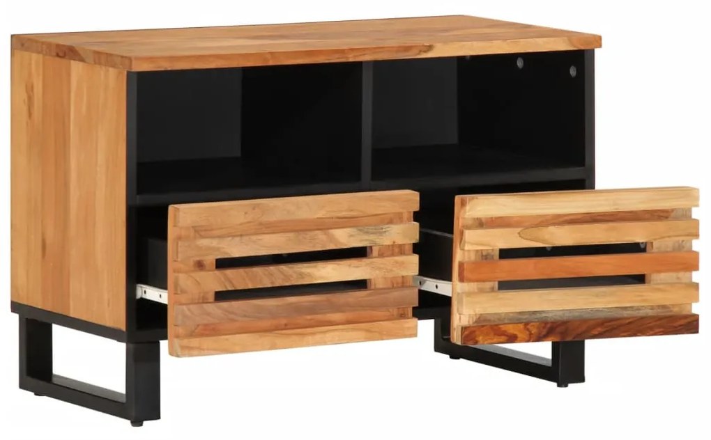tömör akácfa TV-szekrény 70 x 34 x 46 cm