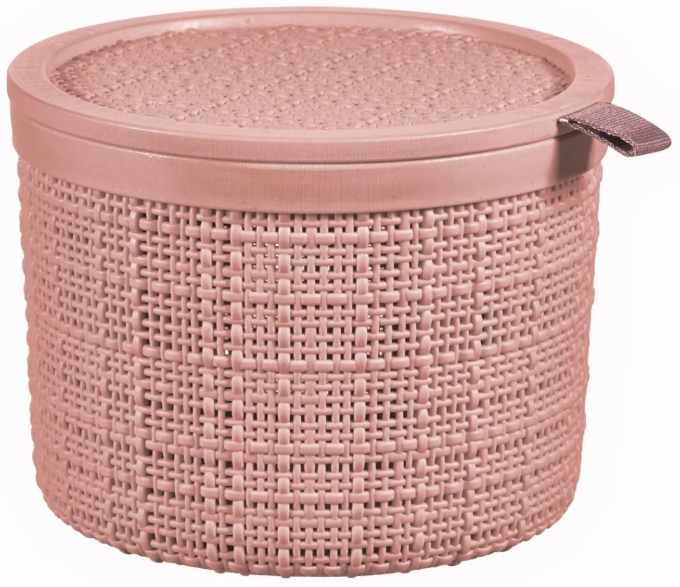 Curver Jute doboz kerek 2L rószaszín