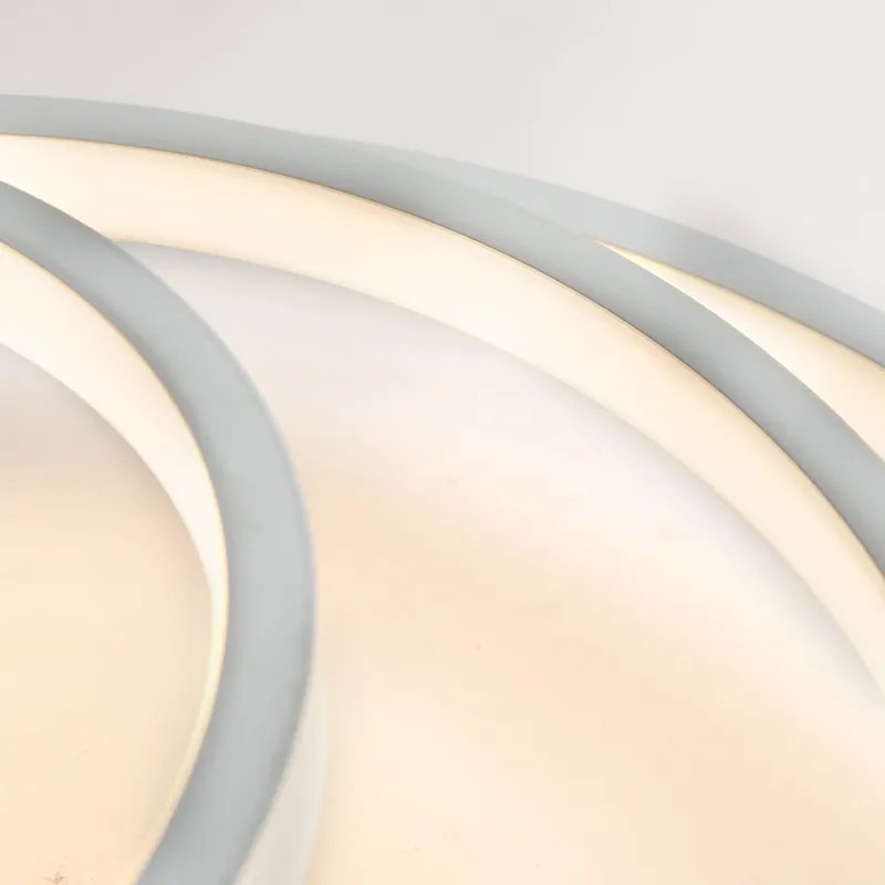 Modern mennyezeti lámpa fehér LED-del és dimmerrel - Rondas