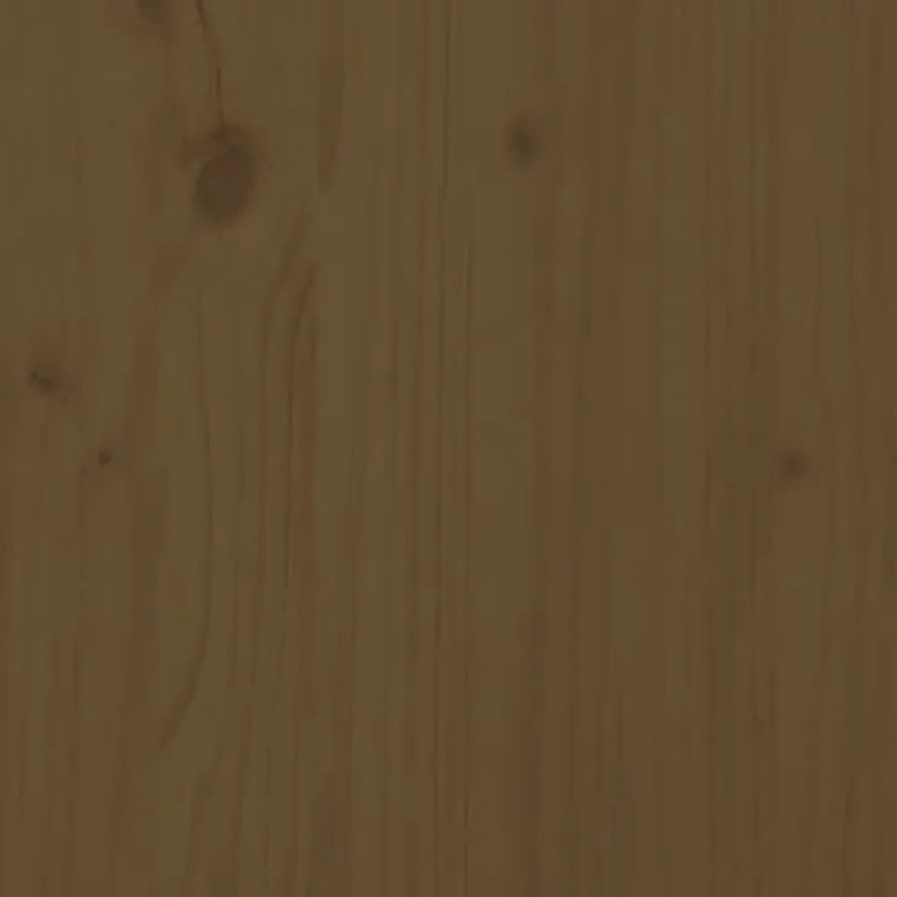 mézbarna tömör fenyőfa TV-szekrény 110 x 35 x 40,5 cm