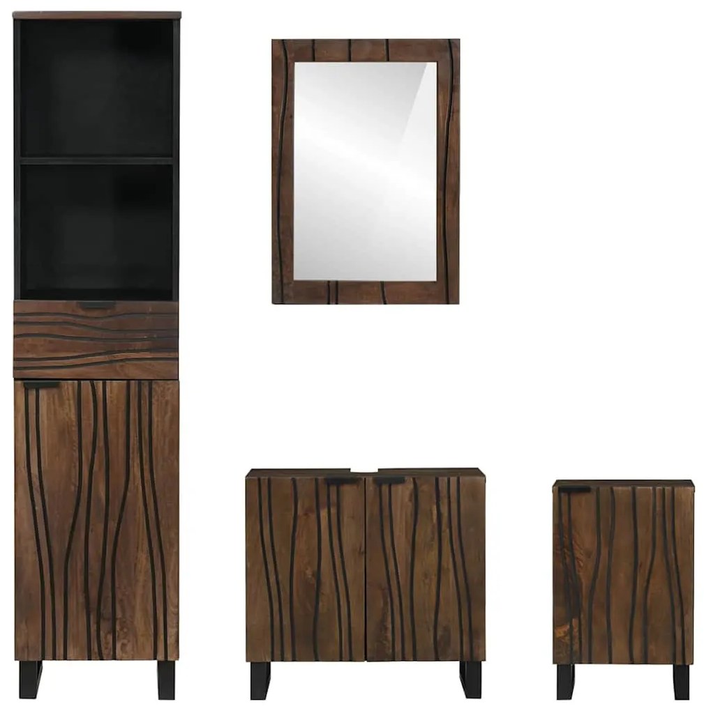 Fürdőszoba bútor szett fiókkal 4 pcs Fehér 38 x 33 x 160 cm