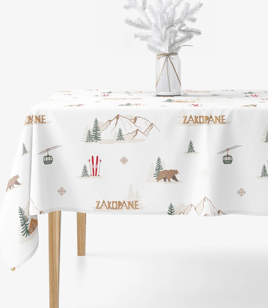 Goldea szögletes terítő 100% pamutvászon - zakopane 140 x 220 cm
