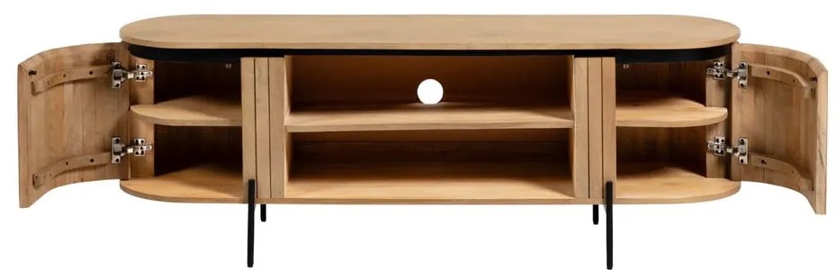 Natúr színű mangófa TV-állvány 160x56 cm Licia – Kave Home