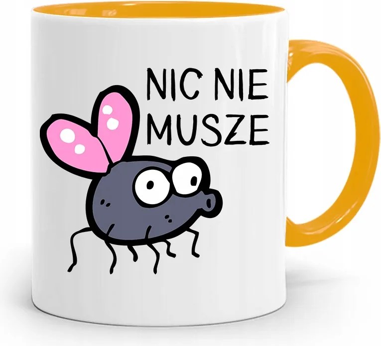 Sárga Bögre Vicces Nem Kell Ajándék fényképes nyomtatással