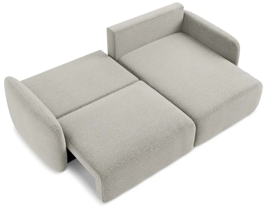 Világosszürke kinyitható-tárolóhelyes sarokkanapé (jobb oldali) Kalena – Makamii