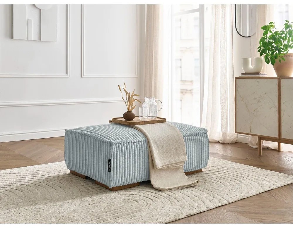 Világosszürke kordbársony lábtartó Chelsea – Bobochic Paris