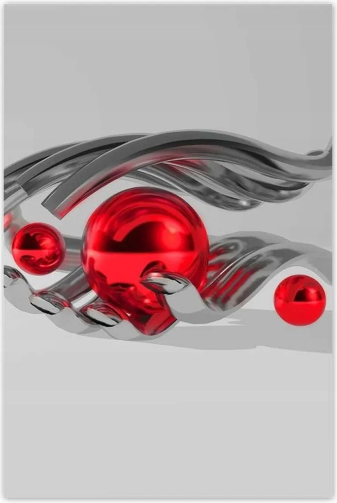 Poszterek 80x120 Piros gömbök a kézben