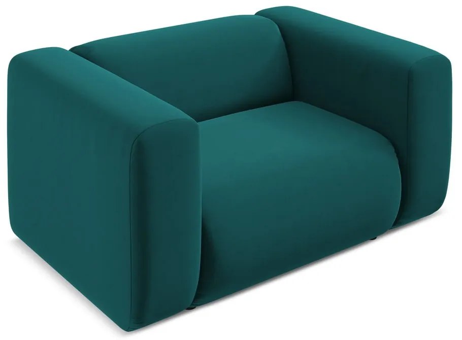 Türkiz bársony fotel Ekahi – Makamii