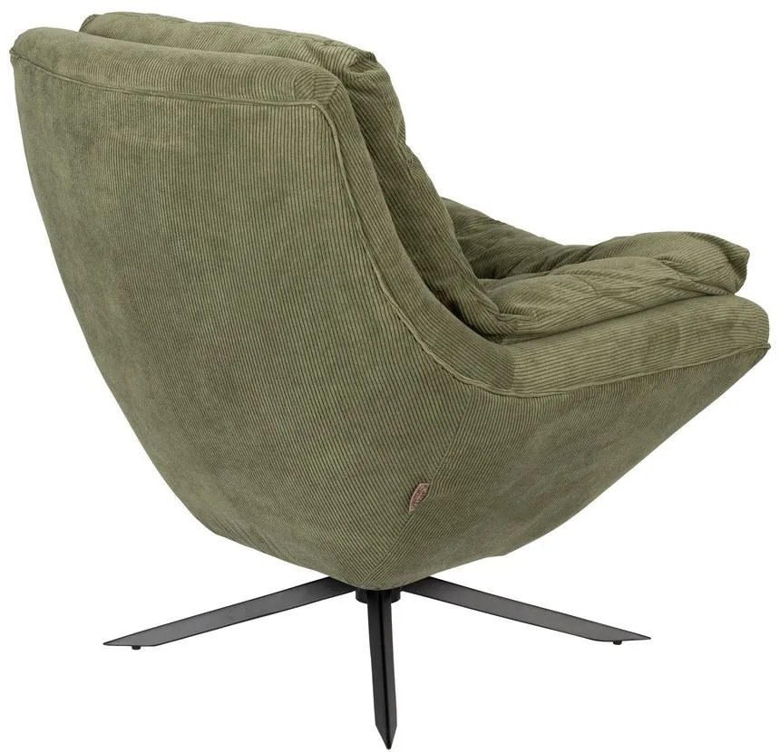 Zöld bársony fotel Vince – Dutchbone