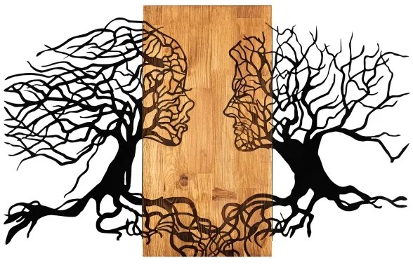 Fali dekoráció 58x92 cm Életfa fa/fém kivitelben