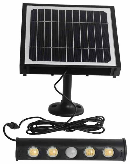 LED napelemes fali lámpa mozgásérzékelővel LED/8W/3,7V 4000 mAh 4000K IP65