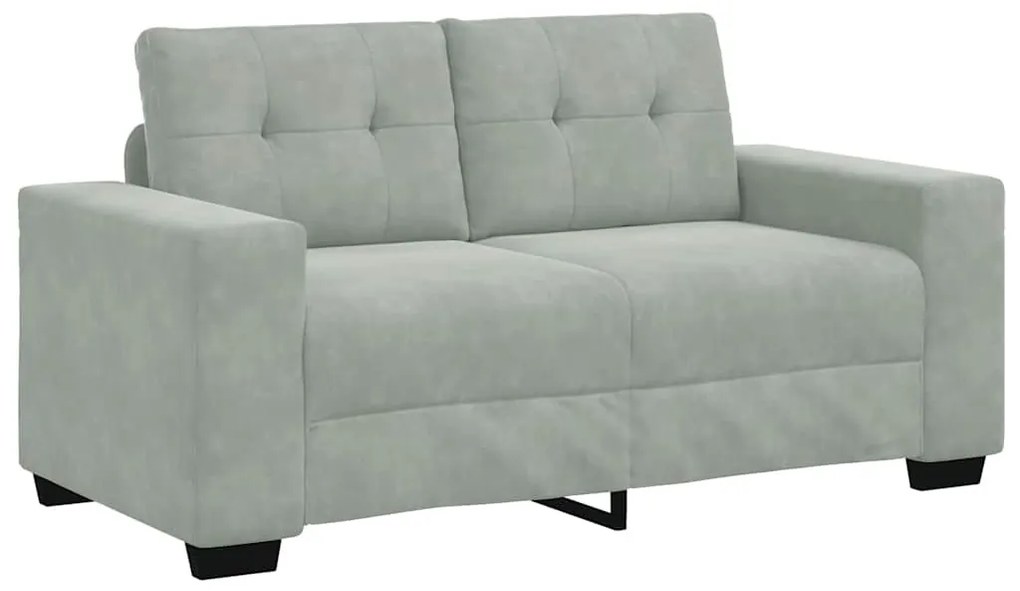 vidaXL világosszürke bársony loveseat kanapé 120 cm