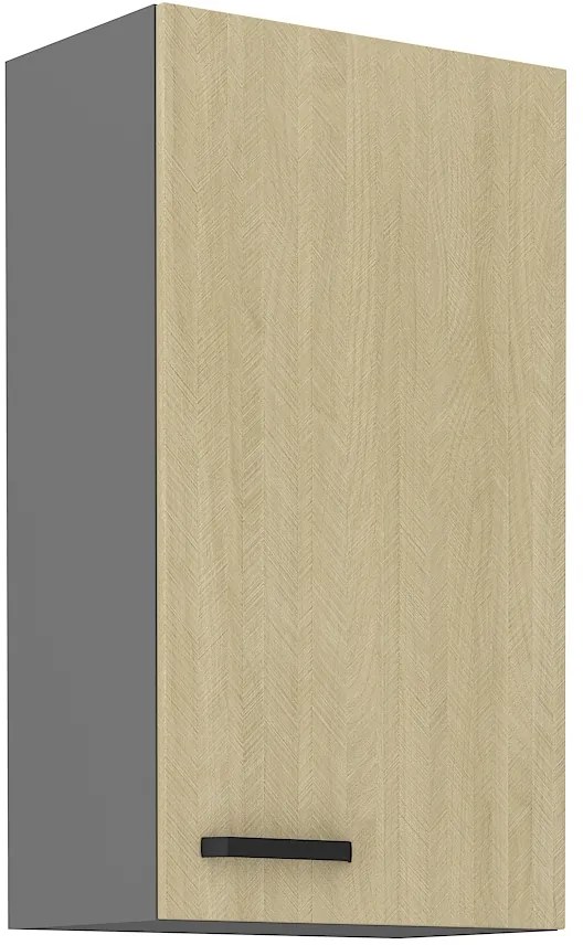 Felső konyheszekrény Scarmi 50 G-90 1F (Antracit + Herringbone scandi). 1049754