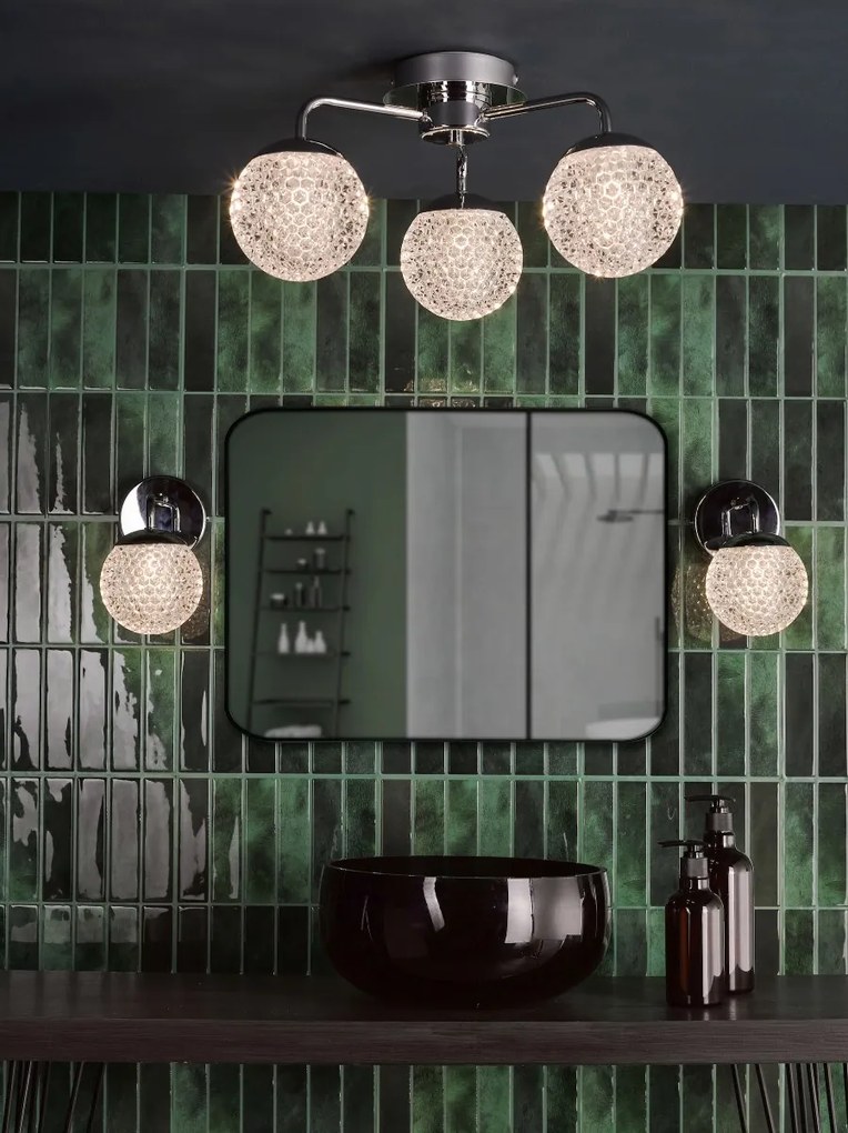 Dar Lighting modern mennyezeti lámpa teva csiszolt króm dartev5350