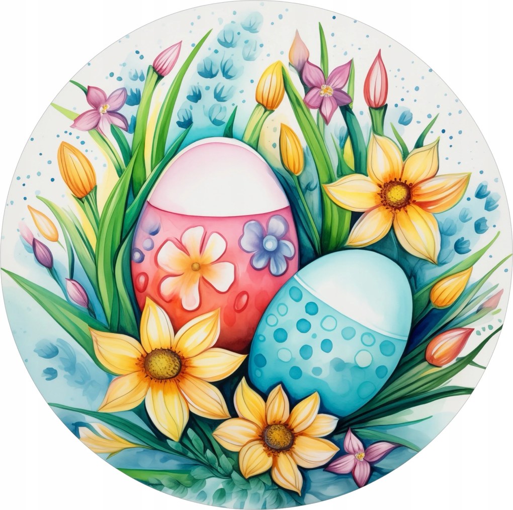 Kerámia poháralátét x4 Tojás Húsvéti tojás minta4