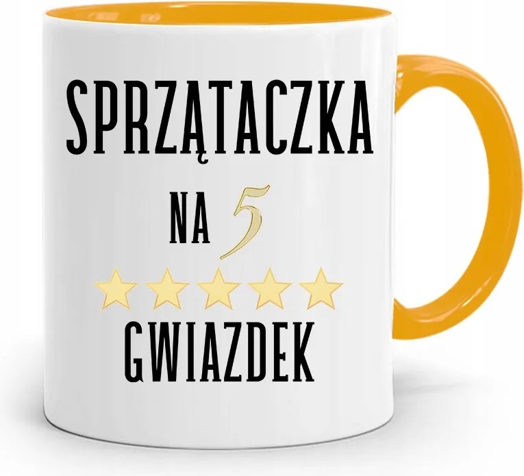 Takarítónőnek Sárga Bögre Születésnapi Ajándék fényképes nyomtatással