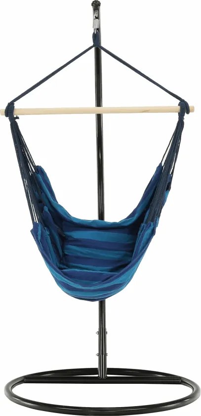 Függő hintafotel állvány nélkül, kék, NIKOLO NEW