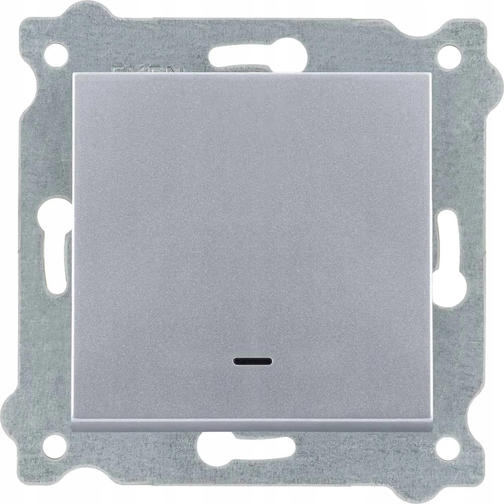 Exen Szimpla kapcsoló Led háttérvilágítással Ezüst kapcsoló 201/10E