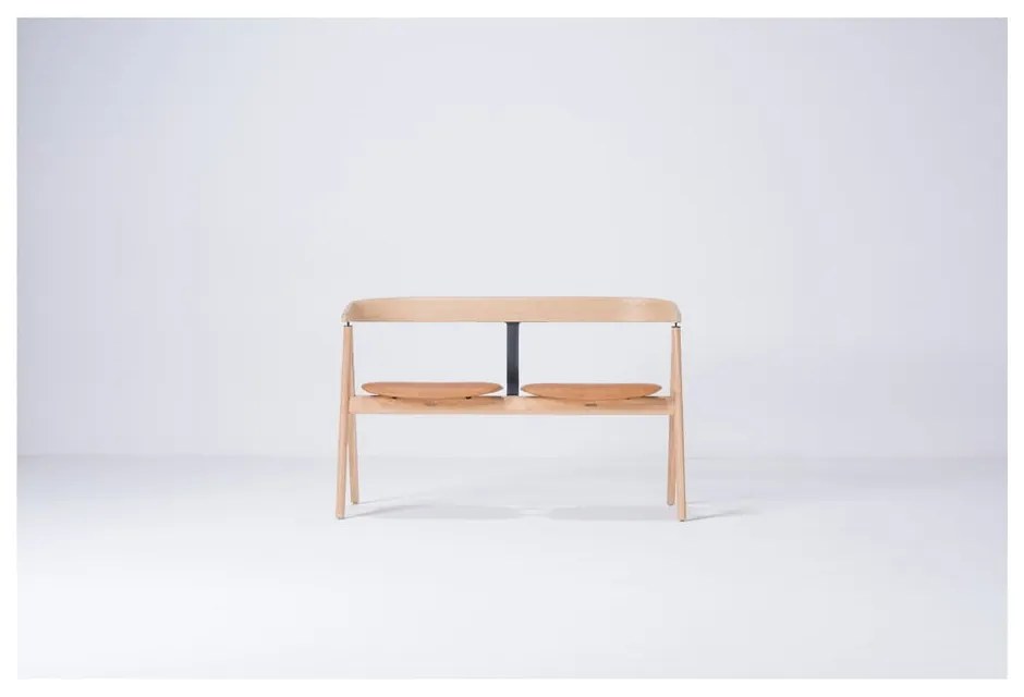 Ava tölgyfa pad bőr ülőkével - Gazzda