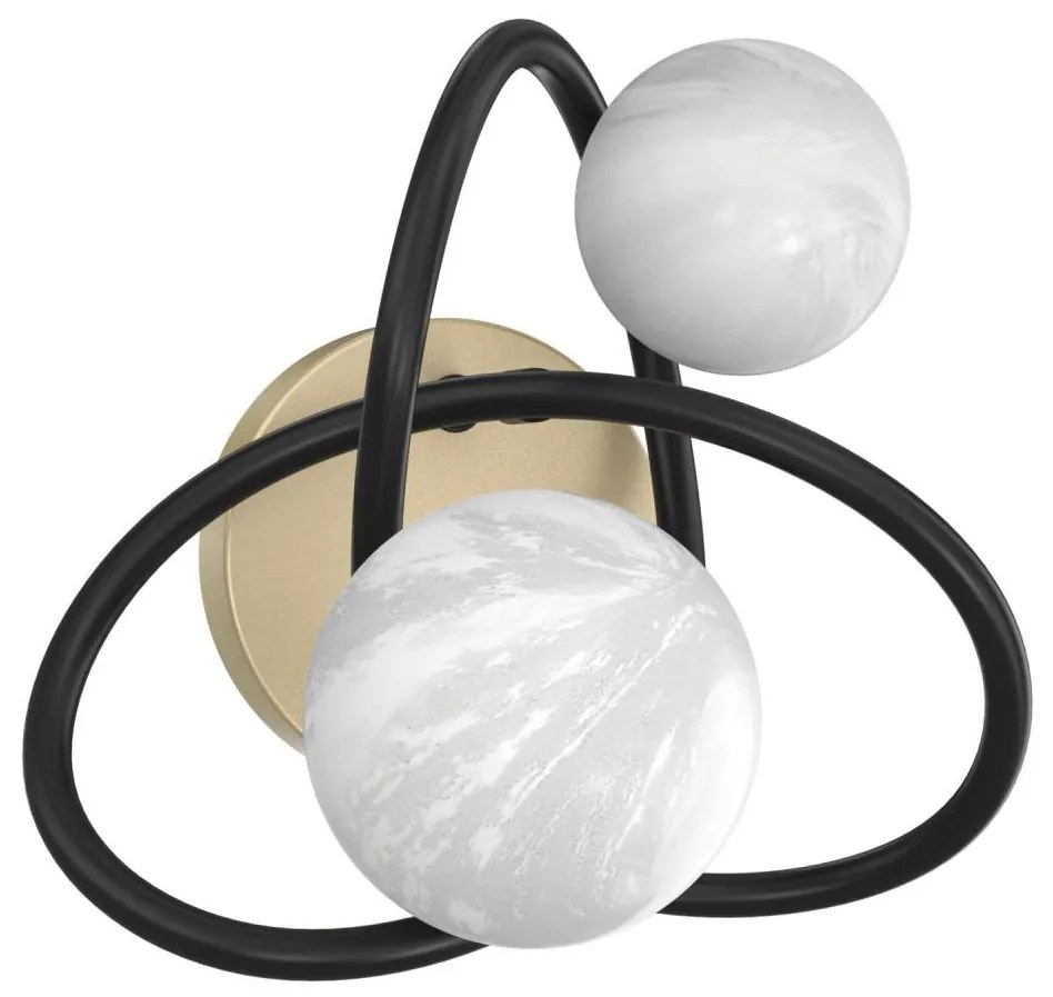 Zuma Line MB4922-2-EBGN - Fali lámpa NISYRO 2xG9/3,5W/230V fekete