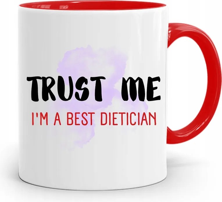 Dietetikusoknak Dietetikus Bögre Piros Ajándék fényképes nyomtatással