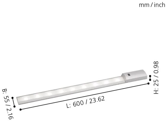 Eglo 96081 - LED Konyhai érzékelős pultvilágítás TEYA LED/8,1W/230V