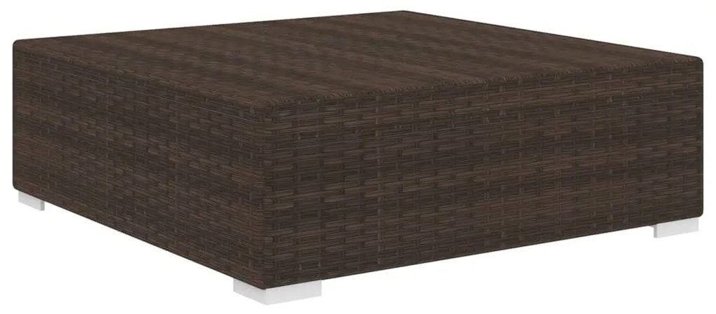 vidaXL 1 db barna polyrattan moduláris lábtartó párnával