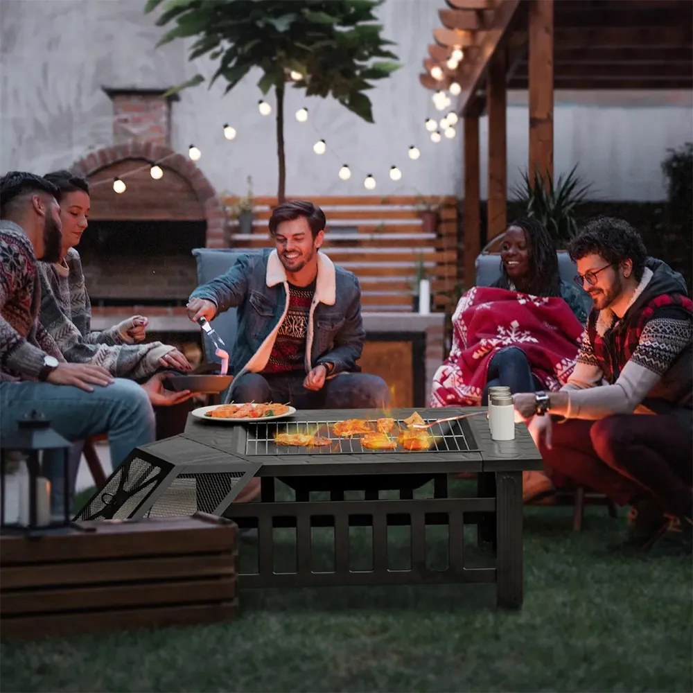 3 az 1-ben tűzrakóhely szikrahálóval