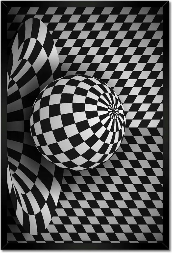 Poszterek keretben 40x60 Absztrakt fekete-fehér