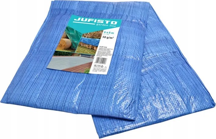 Védőponyva Kék 6x8m 8x6m Erősített Terasz Autó 50g/m2